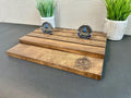 Rustic Wood Challenge Coin Display: Police Gift, Thin Blue Line