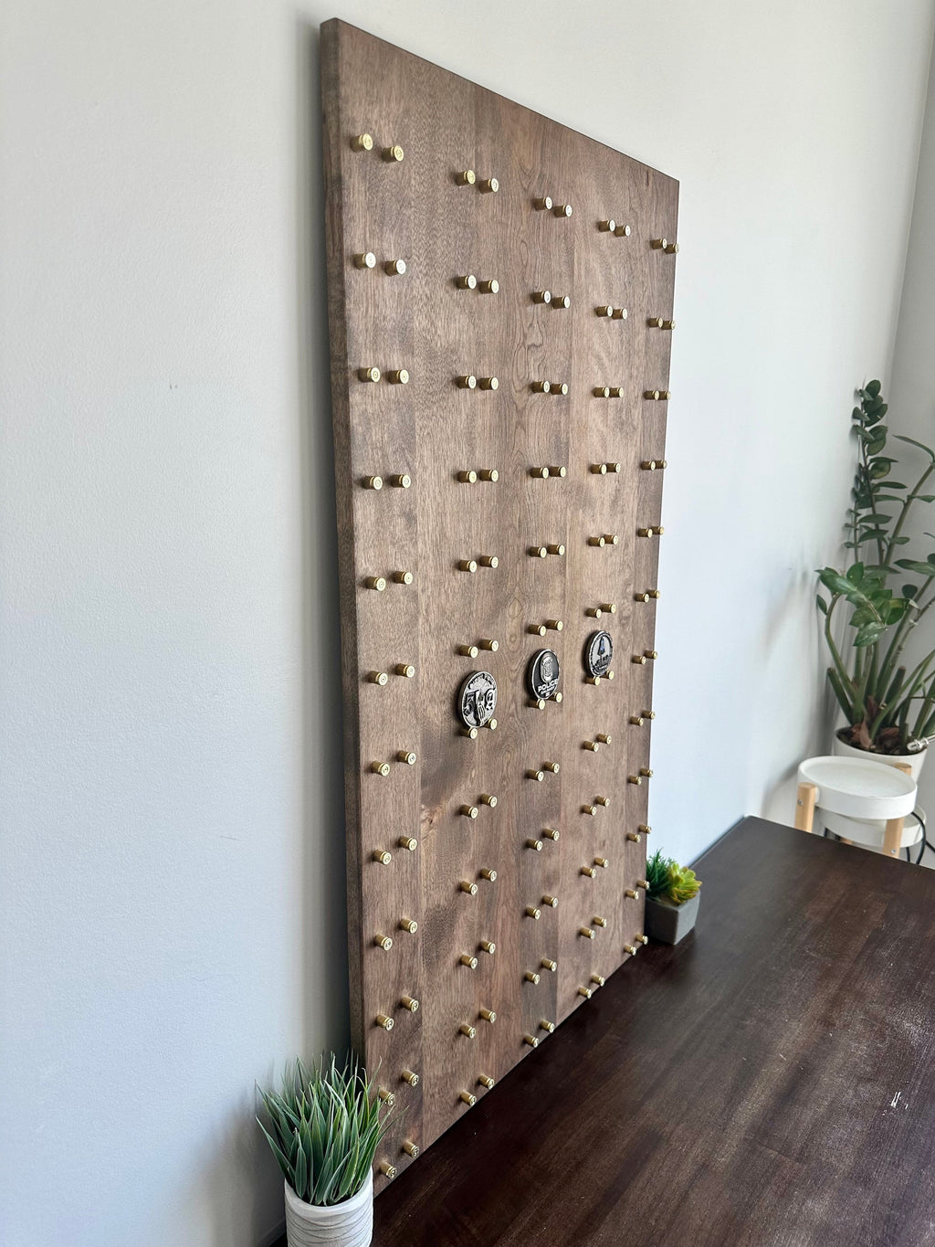 High-Capacity Vertical Challenge Coin Display | 20"x36" | 77 Coins