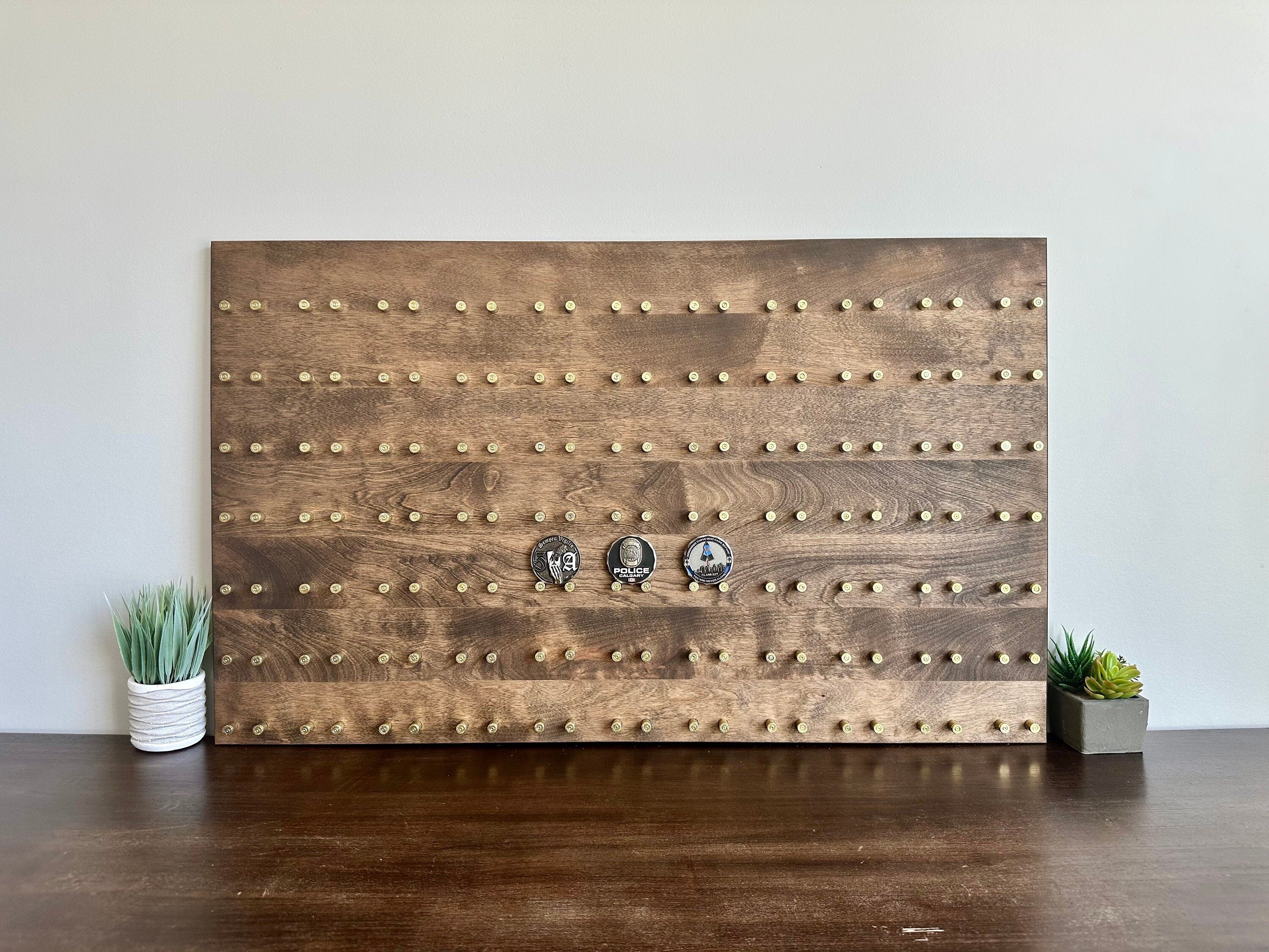 Premium High-Capacity Challenge Coin Display | 20"x36" | 77 Coins