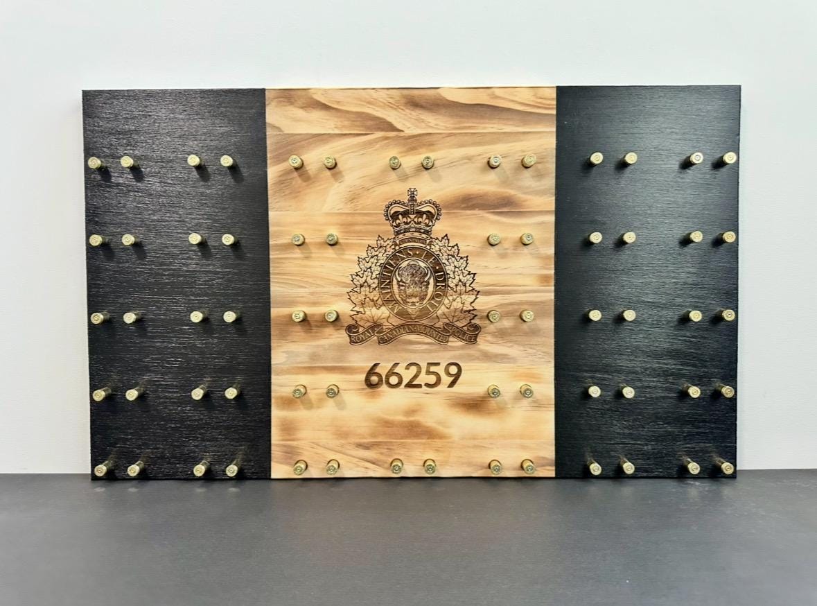 Rustic Challenge Coin Display for Police & First Responders