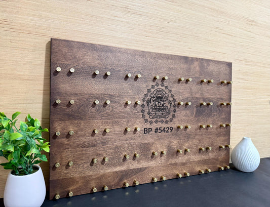 Solid Birch Challenge Coin Display for Police, Military & First Responders