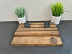 Rustic Wood Challenge Coin Display: Police Gift, Thin Blue Line