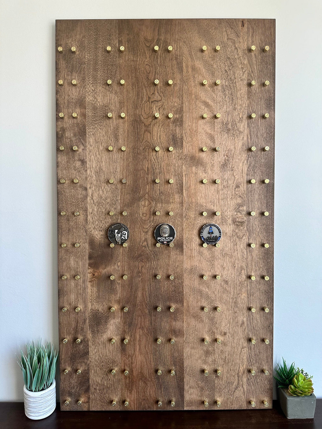 High-Capacity Vertical Challenge Coin Display | 20"x36" | 77 Coins