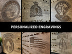 Solid Birch Challenge Coin Display for Police, Military & First Responders