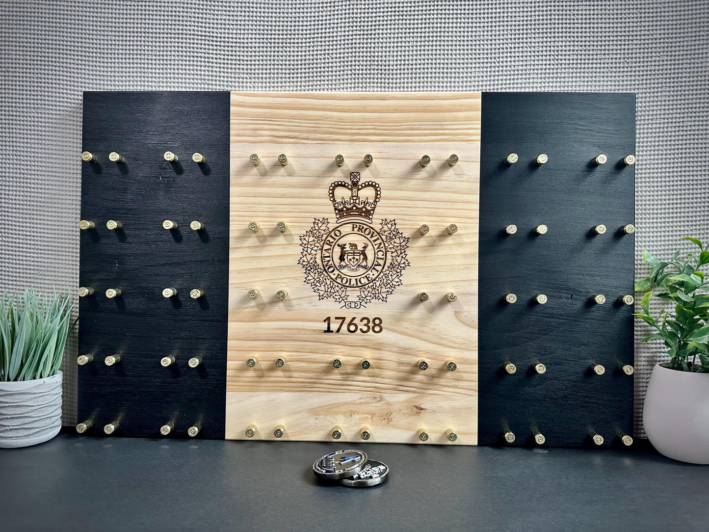 Custom Challenge Coin Display for Police & First Responders