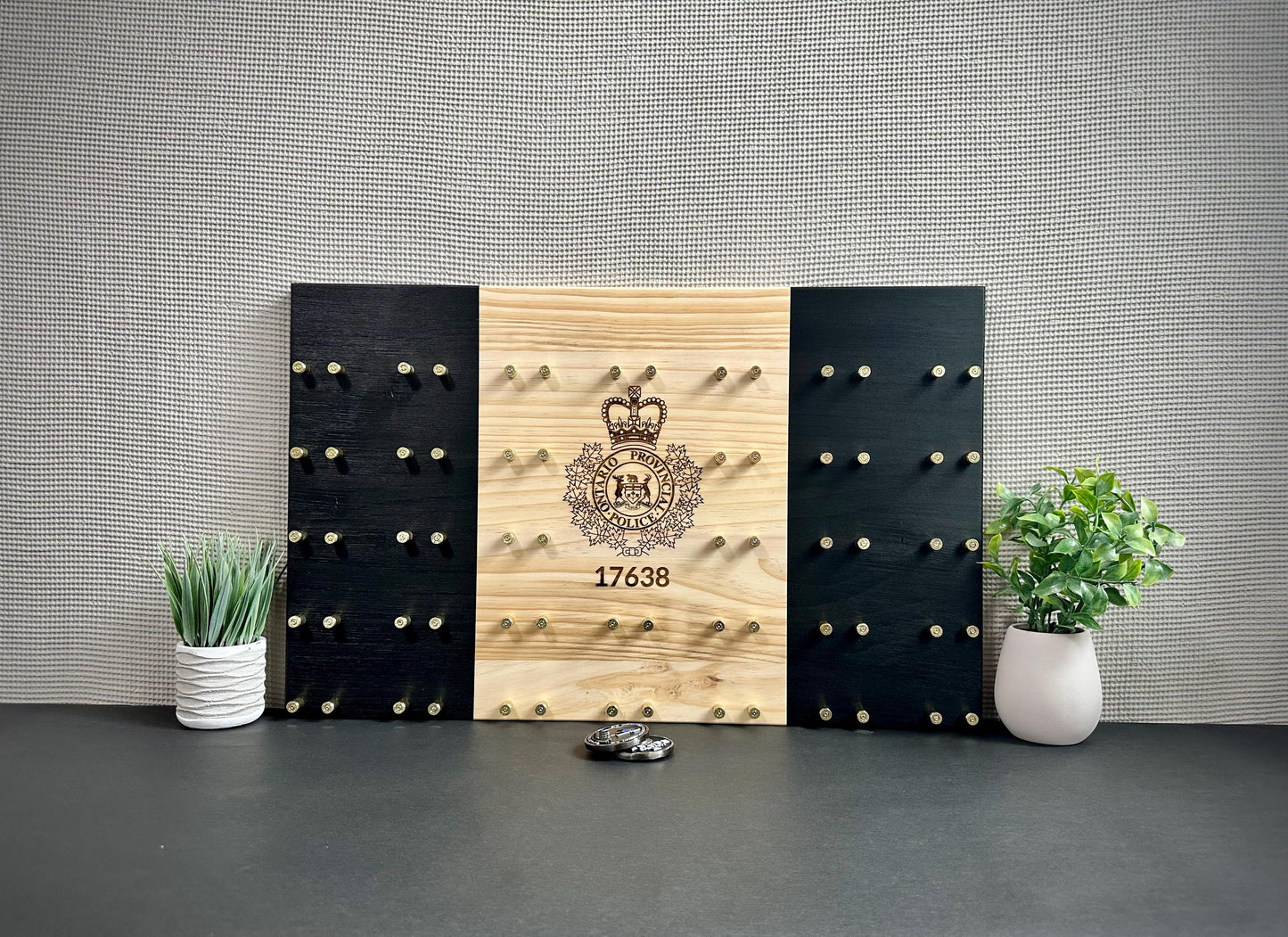Custom Challenge Coin Display for Police & First Responders
