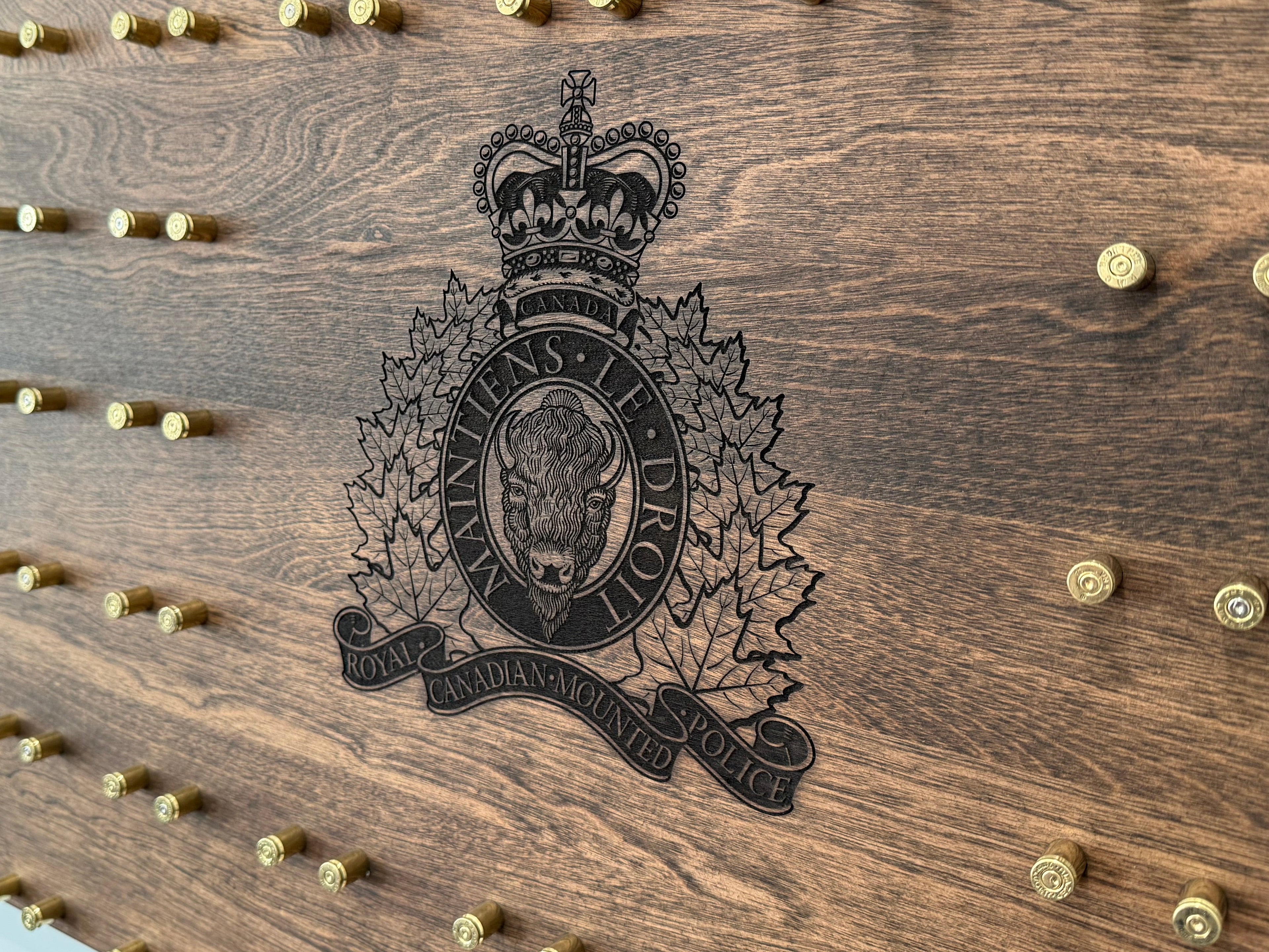 RCMP Custom Engraving for a Challenge Coin Display