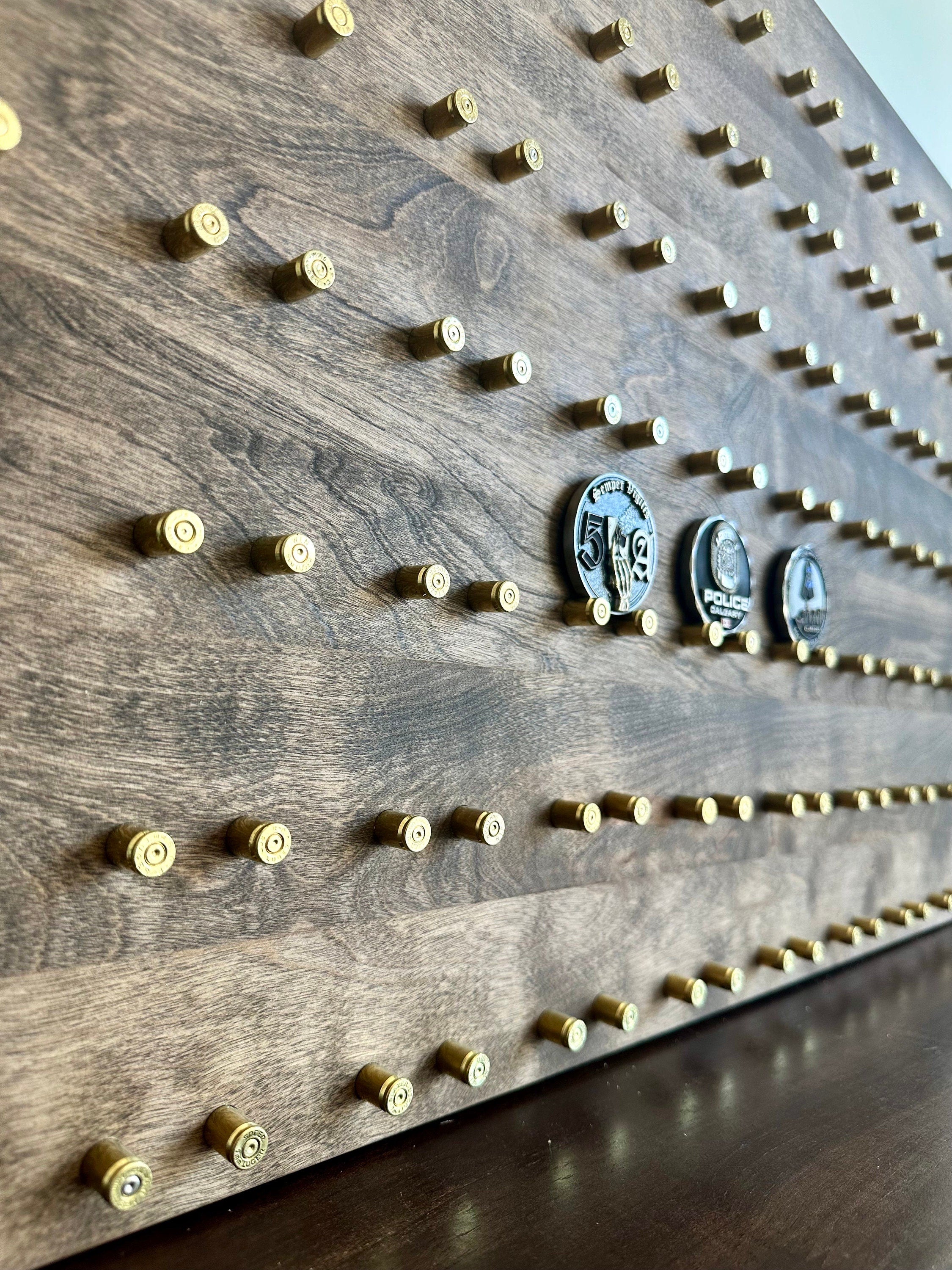 Personalized Challenge Coin Display | 15"x24" | 35 Coins