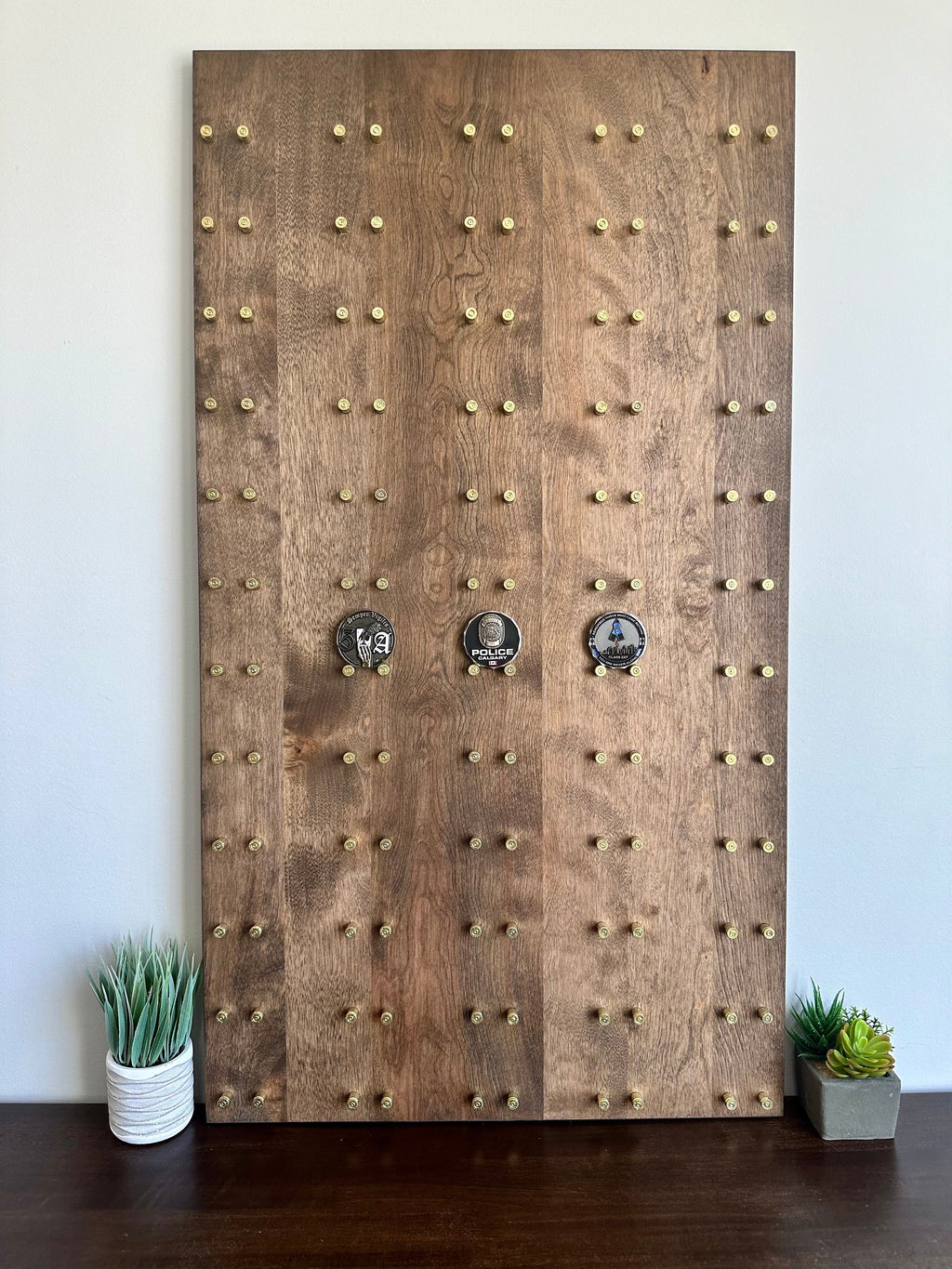 High-Capacity Vertical Challenge Coin Display | 20"x36" | 77 Coins