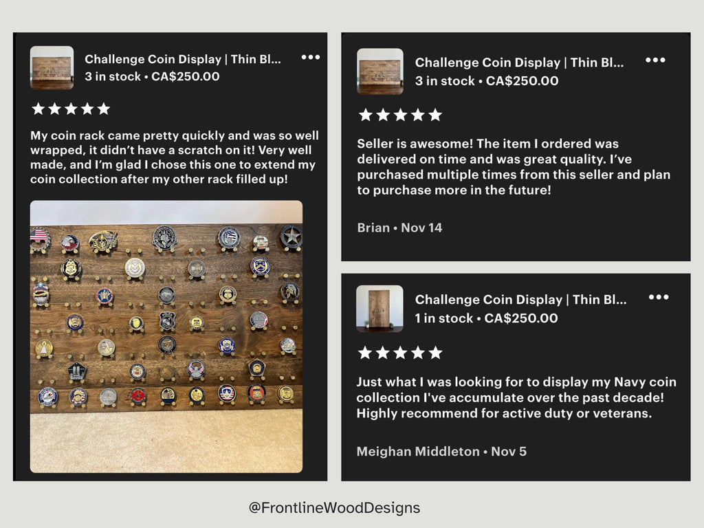 Large Challenge Coin Display (20"x36")