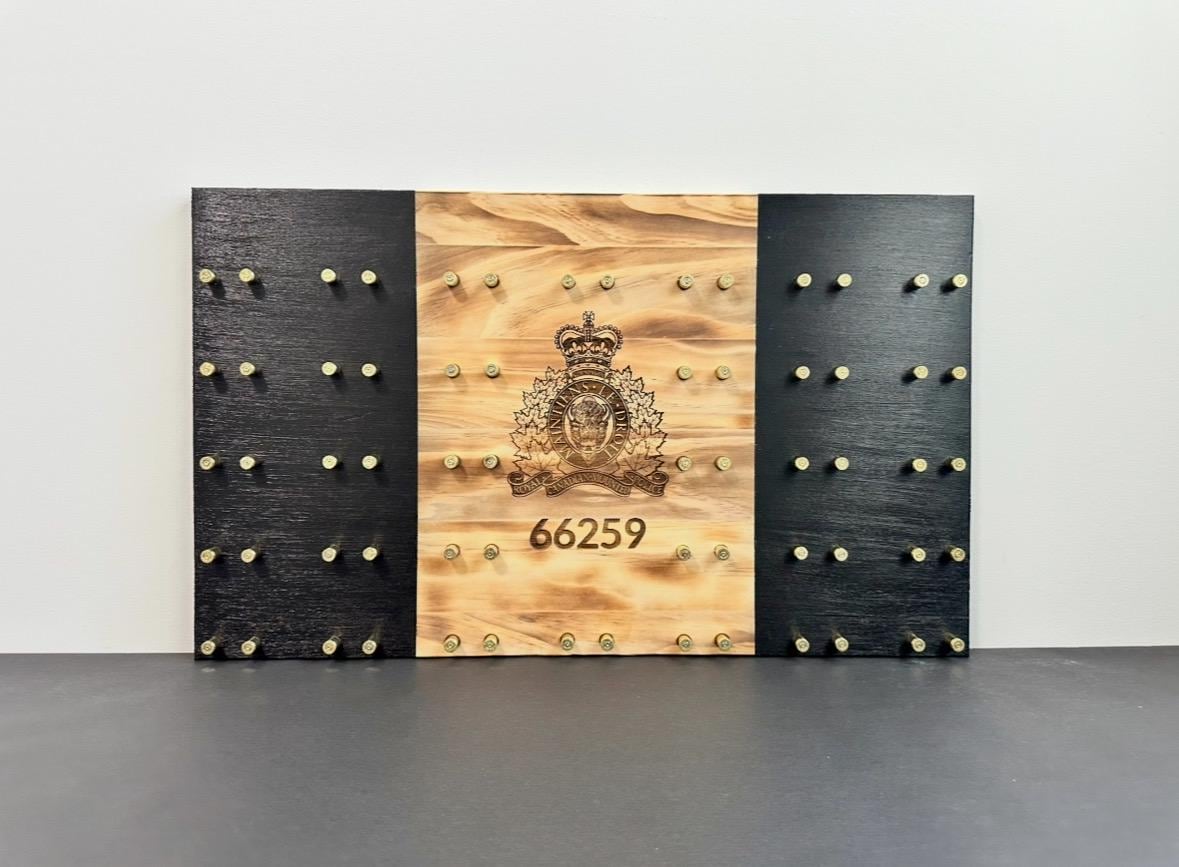 Rustic Challenge Coin Display for Police & First Responders