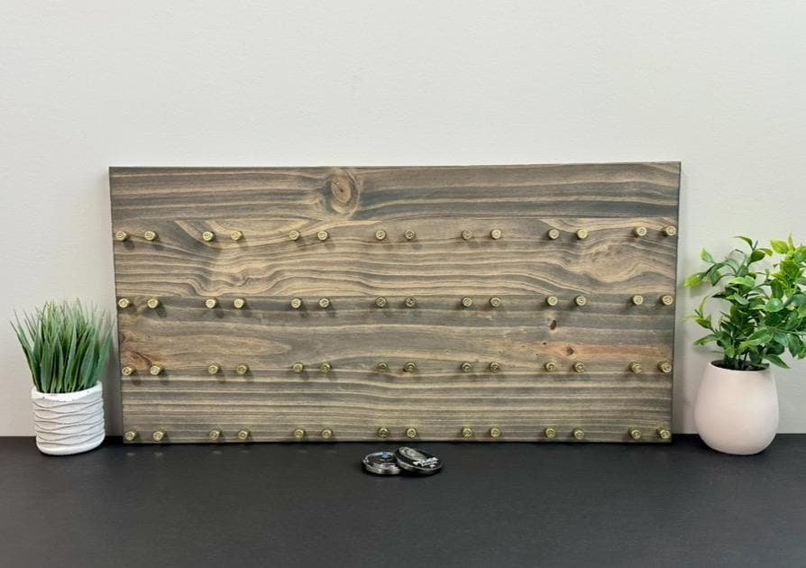 Wall Mount Horizontal Challenge Coin Display | 12"x24" | 28 Coins